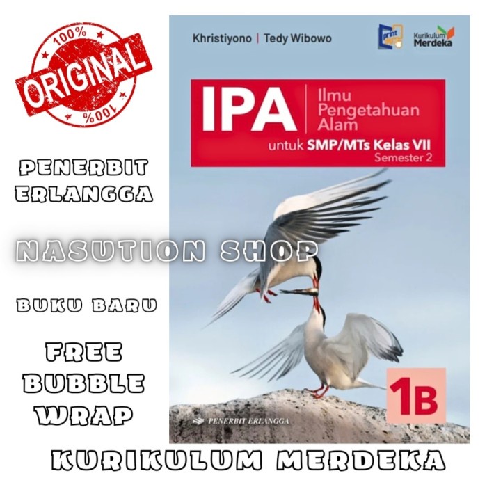 

SALE !!! BUKU IPA 1B SEMESTER 2 ERLANGGA KELAS 7 SMP/MTS KURIKULUM MERDEKA ORI READYY