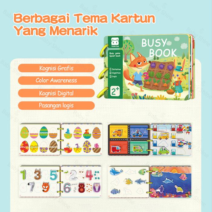 [deloth] - GoodbataBaby Shine Quiet Book Kid Busy Book / Busy Book Quiet Book / Activity Book / Buku