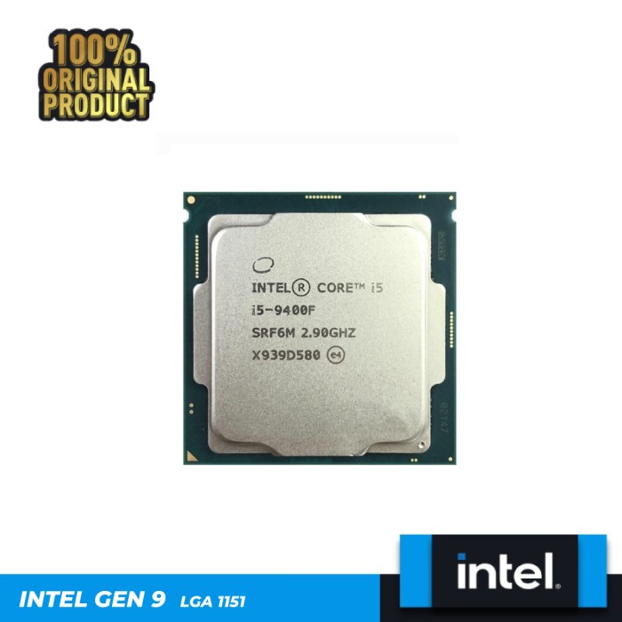 Intel Core i5 9400F Processor Gen 9 LGA 1151 TRAY