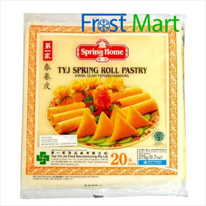 

Ready Stok" Spring Roll 275Gr Kulit Lumpia Tyj