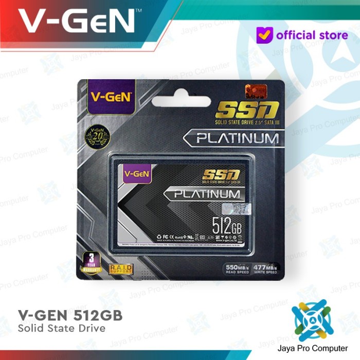 V-Gen SSD 512GB Sata3 - Vgen 512 GB 2.5" Sata3 TERLARIS/TERMURAH/TERPOPULER