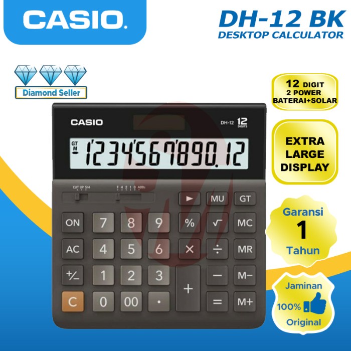 

Kalkulator Casio Dh 12 Bk