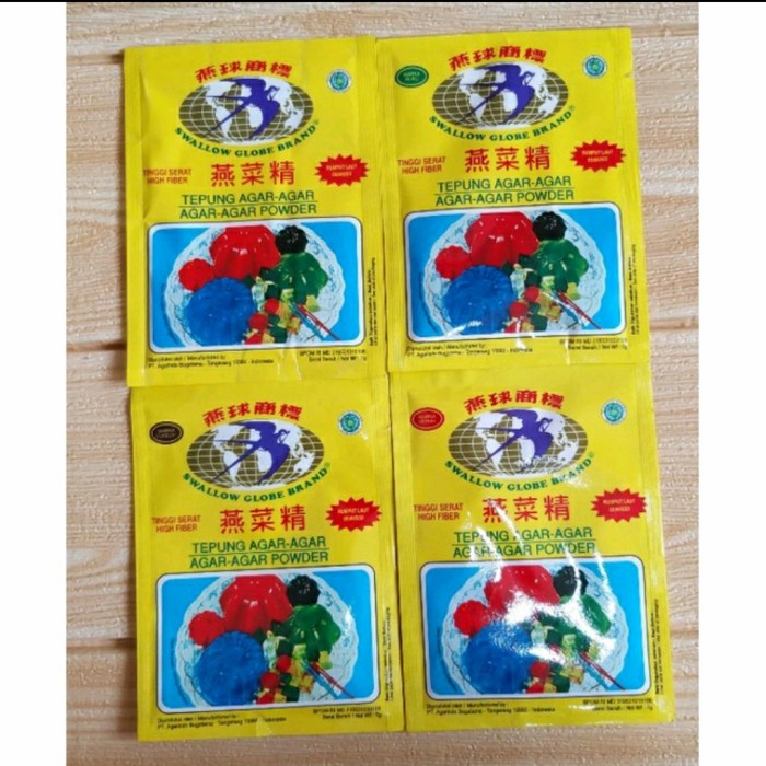 

Ready Stok" Murah Agar Agar Swallow Plain Putih / Merah / Coklat / Hijau