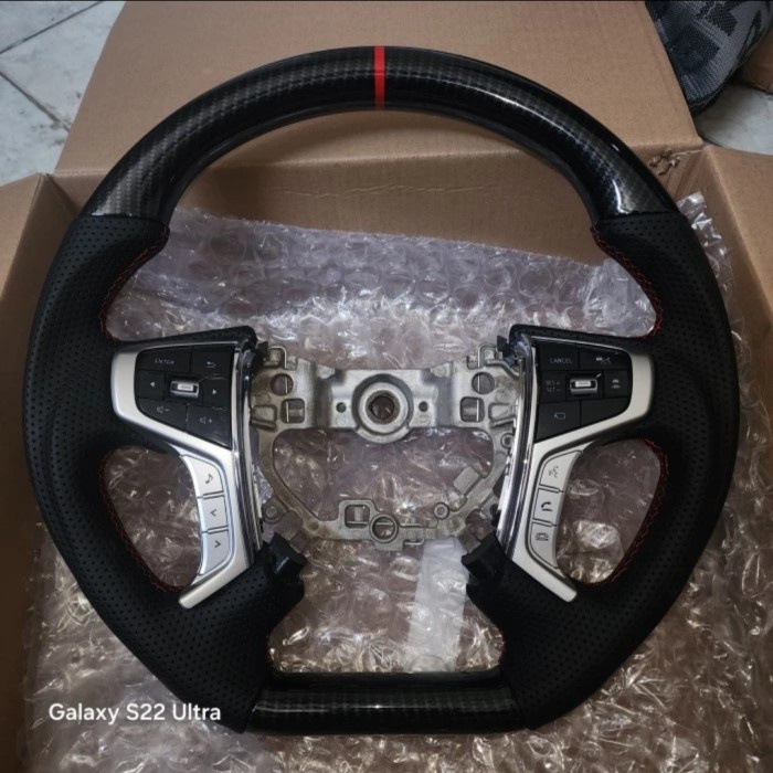 Bagus Stir Carbon Pajero Sport 2016 2017 2018 2019 2020 Carbon Kevlar - Import Thailand