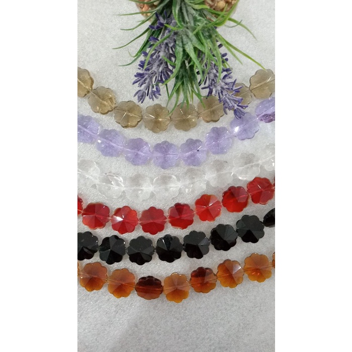 

monggo] CRYSTAL GLASS BEADS FLOWER