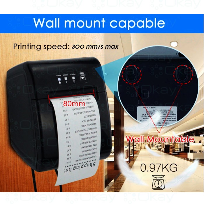Printer Thermal 80Mm Printer Reciept Pos Ppob Printer Kasir Okay