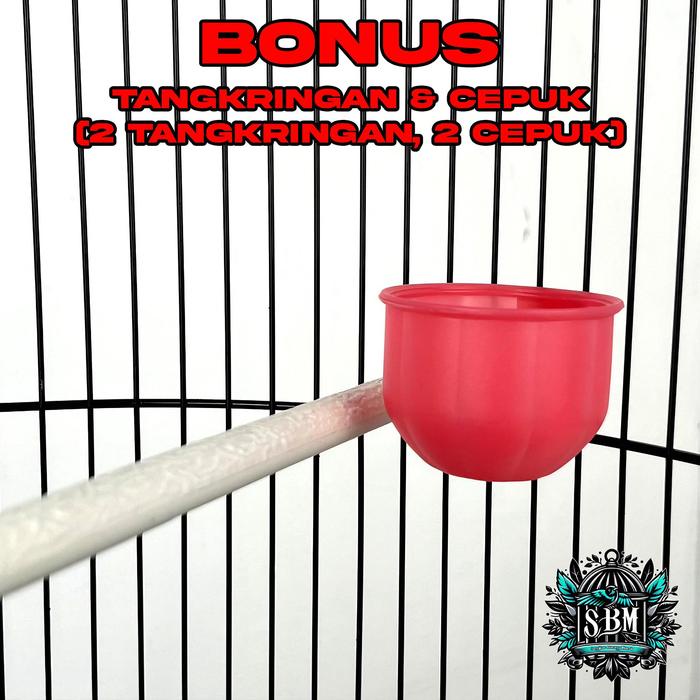 SANGKAR LOVEBIRD KAPSUL BESI IMPORT TEBOK PVC TEBAL SET MERAH KANDANG LOVEBIRD SANGKAR BURUNG LOVE