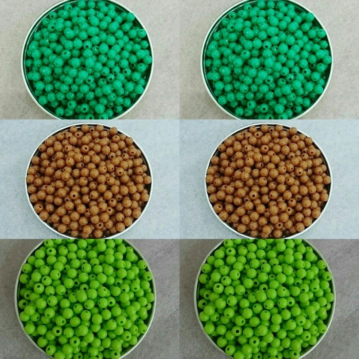 

#####] Mote Kapur Dop Bulat ukuran 6MM/Manik Kapur Aneka Warna