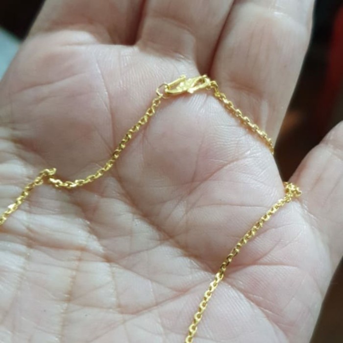 Kalung polos emas asli 99% 990 99 24k 24karat 24 karat kuning 3gram 3g