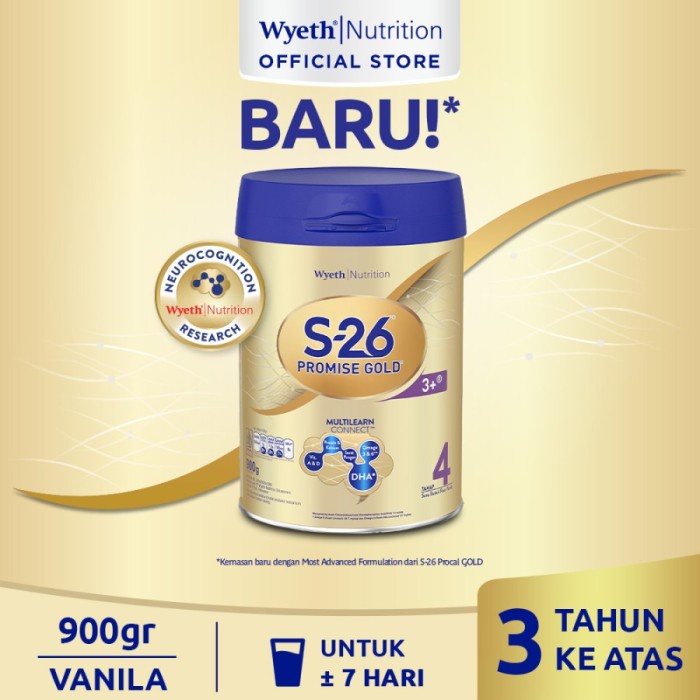S26 PROMISE GOLD/S-26 PROMISE GOLD VANILLA 900 GR/SUSU ANAK USIA 3-12