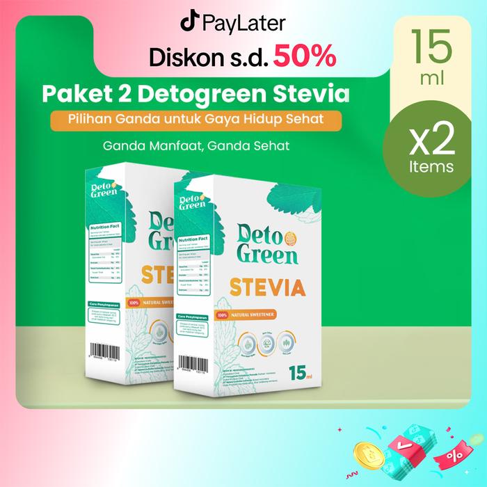 

[GMV] Detogreen Stevia Paket Hemat 2 PCS Pengganti Gula/sugar Manis untuk food