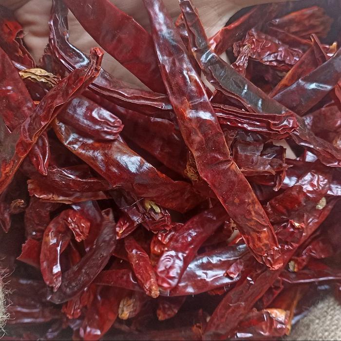 

500 gram packingCABE BESAR KERING TANPA TANGKAI KWALITAS SUPER Cabai Pedas