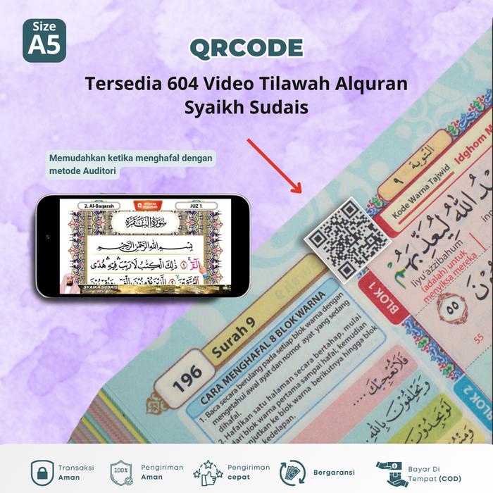 

Produk Viral Alquran Hafalan Hafazan Perkata Latin 8 Blok Warna Ukuran A5 Quran Sedang Packing Aman