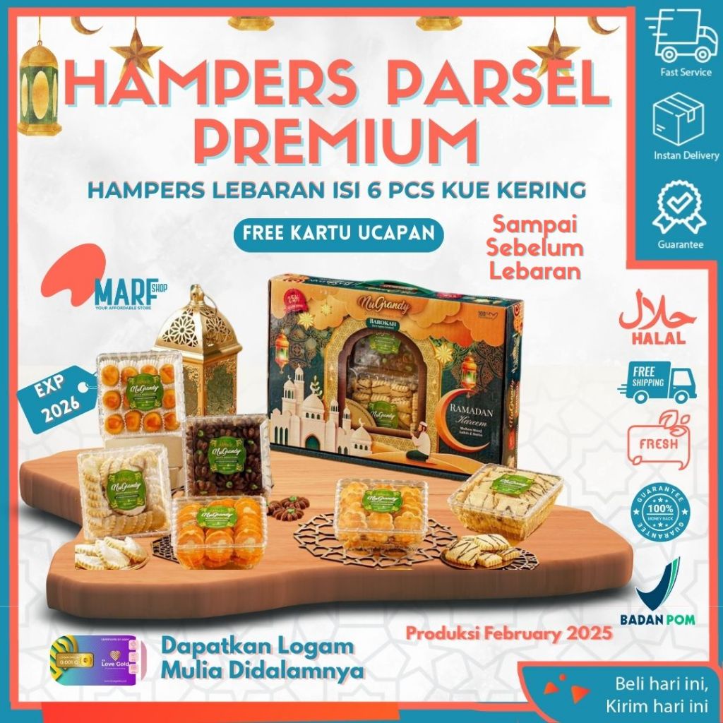 

HOT DEALS PAKET HAMPERS PARCEL LEBARAN RAMADHAN KUE KERING CAKE COOKIES RAMADAN PARCEL EXCLUSIVE