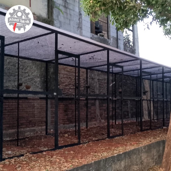 Kandang Burung Aviary Jumbo Kotak Koloni Lovebird Murai Beo Jalak Perkutut Fin Besar DiskonJual