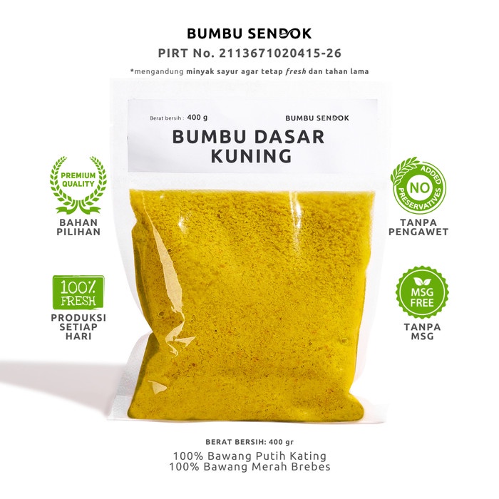 

MURAH BUMBU SENDOK Refill Bumbu Dasar Kuning