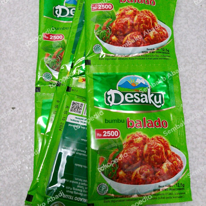 

PRODUK TERBATAS Desaku Bumbu Balado 12.5gr x 10 pcs
