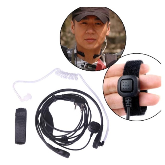 MICROPHONE PTT TACTICAL NATO HEADSET MIC HT MIKROFON TENGGOROKAN