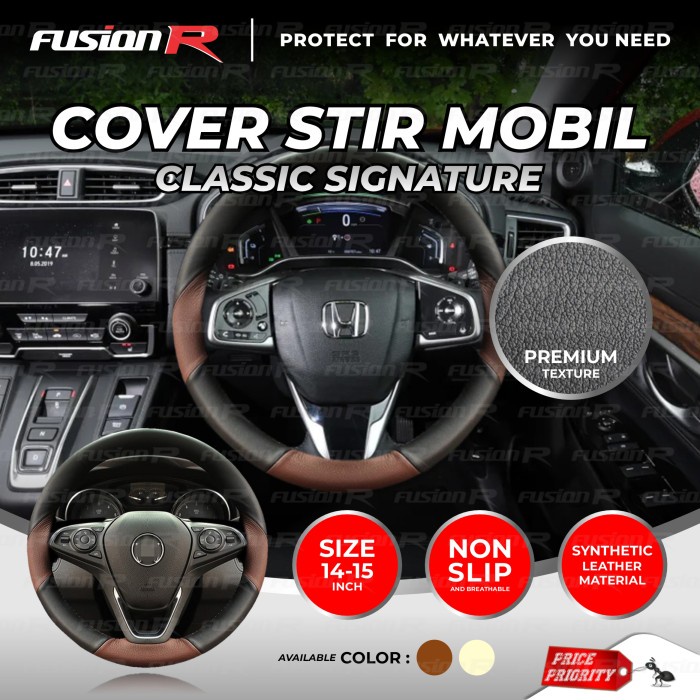 HONDA CRZ CR-Z Sarung Cover Setir Stir FUSION R Classic Signature