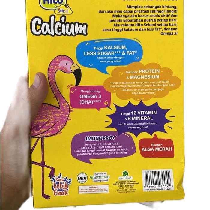 HILO SCHOOL VANILA VEGIBERRY 500GR 5-12TAHUN SUSU STRAWBERRY SUSU ANAK SUSU TINGGI KALSIUM BUBUK
