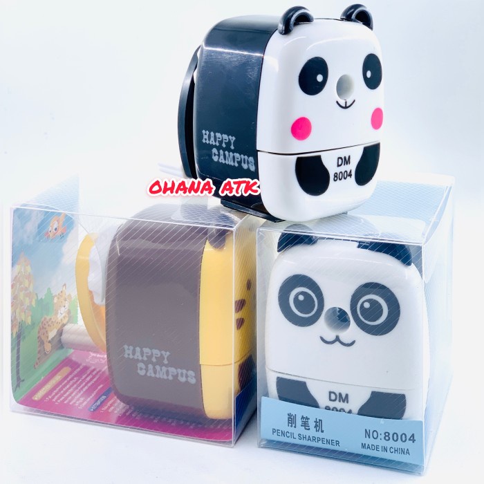 

JTTOP" SERUTAN MEJA RAUTAN CUTE BEAR PANDA PUTAR PENSIL SHARPENER VANCO