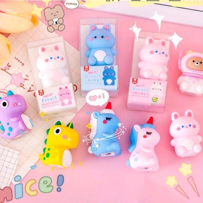 

JTTOP" RAUTAN PENSIL DAN PENGHAPUS/PERAUT PENSIL DENGAN KARAKTER DINO/BEAR/SPACE PENGHAPUS