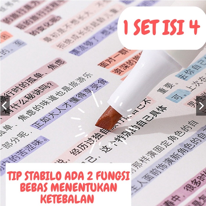 

JTTOP" HIGHLIGHTER STABILLO PASTEL DOUBLE TIP SET MARKER ALAT TULIS ST0031