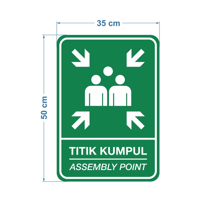

JTTOP" RAMBU PLANG TITIK KUMPUL 35CM X 50CM PLAT ALUMUNIUM