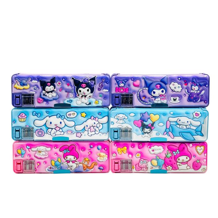 

JTTOP" ( DAPAT 1 KOTAK PENSIL ) KOTAK TEMPAT PENSIL MAGNET FANCY SANRIO KUROMI MY MELODY CINNAMOROL