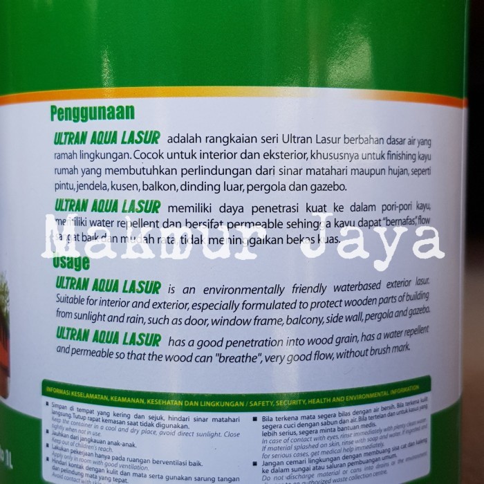 Ultran Aqua Deck Lasur ADL-605 Plitur Lantai Kayu Water Based DiskonJual MurahHarga DiskonObral
