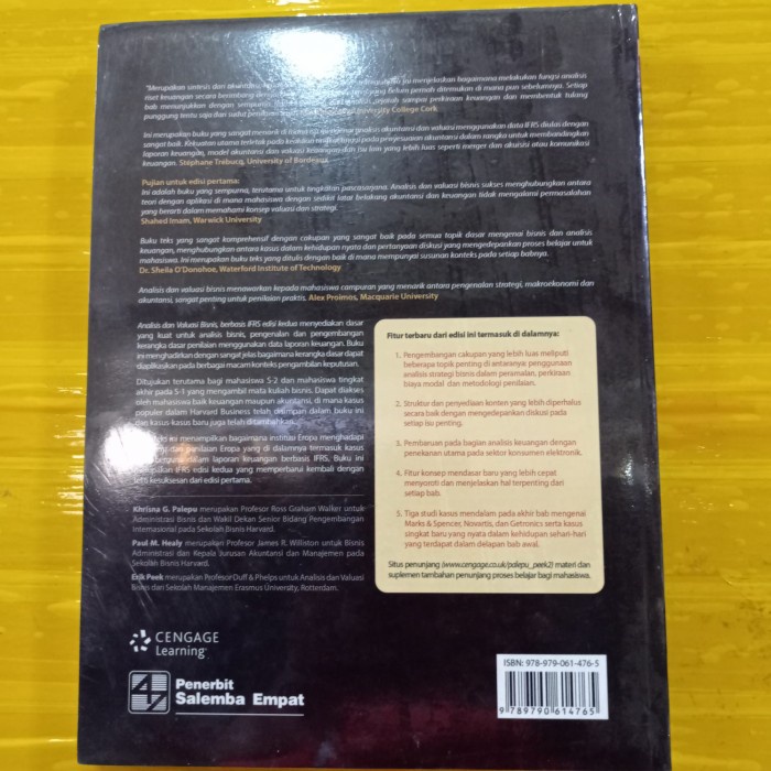

SALE !!! BUKU ANALISIS DAN VALUASI BISNIS BERBASIS IFRS. BY. KRISNA G. PALEPU READYY
