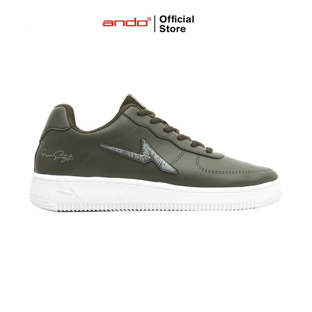 Ando Official Sepatu Sneakers Curtiz Duo Pria Dewasa - Olive/Abu-Abu Muda