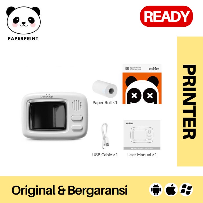 PERIPAGE A2 Printer Thermal Mini 57mm Print Resi Portable