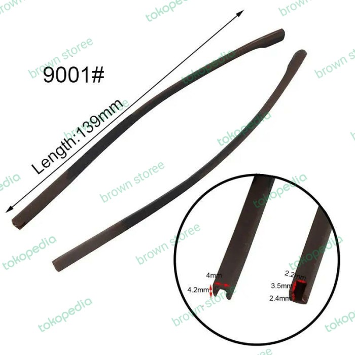 Karet Tangkai Batang Gagang Kacamata sepasang coklat hitam