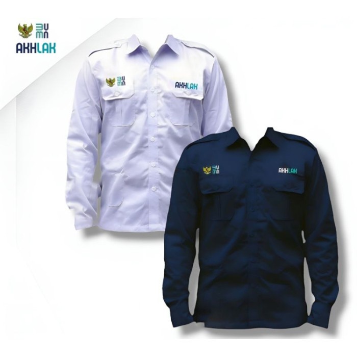 BIG SIZE KEMEJA BUMN AKHLAK BAJU BUMN AKHLAK SERAGAM BUMN AKHLAK PDH