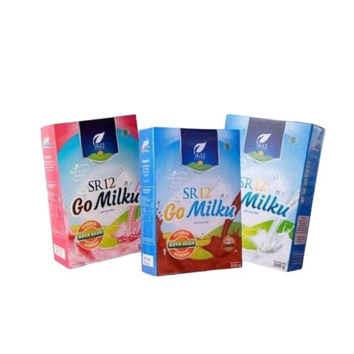 

terbaru !!! susu gomilku sr12 susu kambing etawa/susu bubuk 600gr original,coklat,strawberry ready