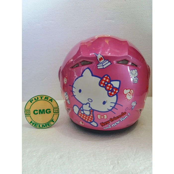 HELM GM ANAK MOTIF HELLO KITTY