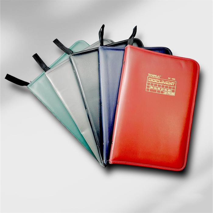 Topla Dokumen Keeper isi 40 File Map Dokumen Resleting Folio Map Ijazah Biru Hijau Hitam Merah