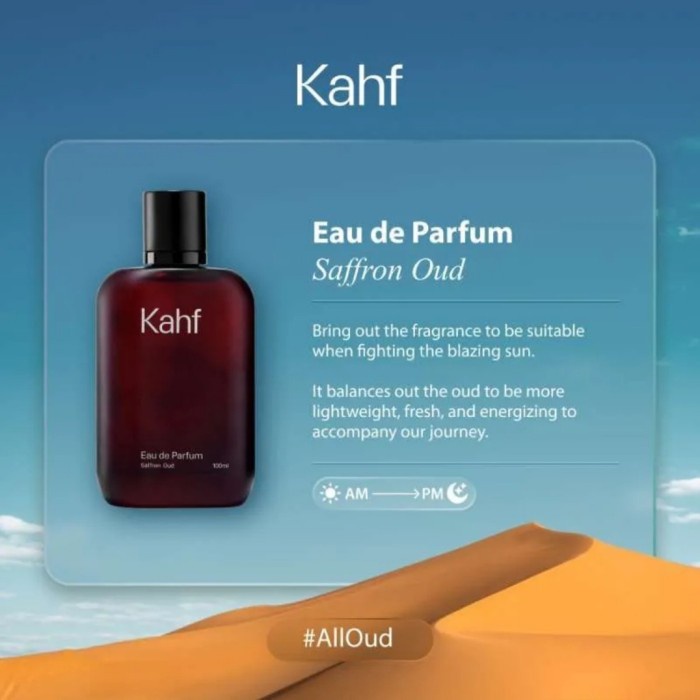 Kahf Eau de Parfum EDP Saffron Oud 100ml Parfum Pria