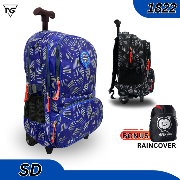 Tas Troli Anak Sekolah Laki Laki SD-SMP High Quality Tas Koper Anak