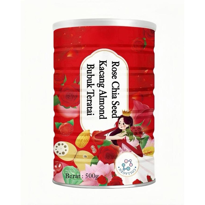 

Oufen Lotus Root Powder ( Rose Chia Seed ) Air Manis Merah Strawberry Teratai Drink Kurma Bubuk Red