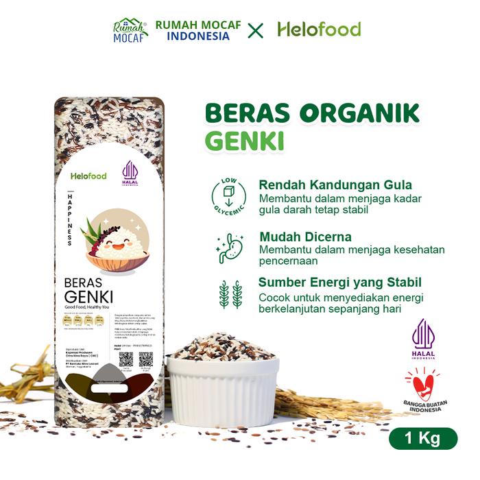 

Beras Genki Organik Mlatiharjo - Beras Rendah Gula - 1 Kg Food Nasi Rice Organic