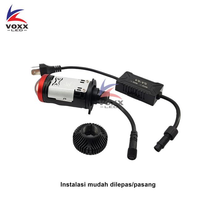 Limited Voxx Led Lampu Led Voxx Y5 Mini Projie Bi-Led Laser H4 Hi-Lo 45W 4500Lm Mobil Motor