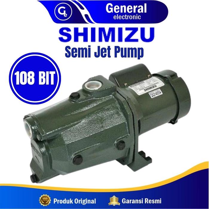 Mesin Pompa Air Shimizu Semi Jet Pump 108 BIT Daya Hisap 11 m