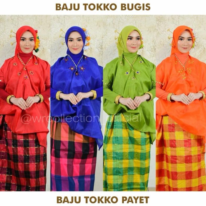 EKSLUSIF SET BAJU BODO TOKKO PAYET ADAT BUGIS MAKASSAR