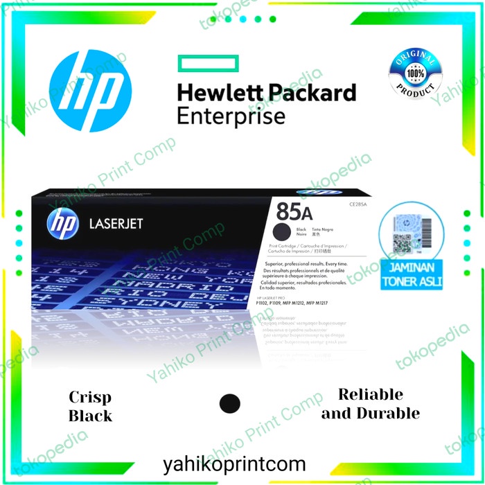 Toner Laserjet Hp 85A Black Original Cartridge CE285A