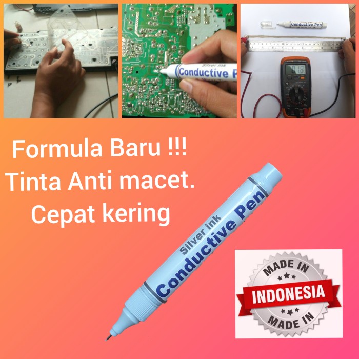 

Sale Terbatas Silver Conductive Pen / Iron Pen ,Penyambung Jalur Pcb