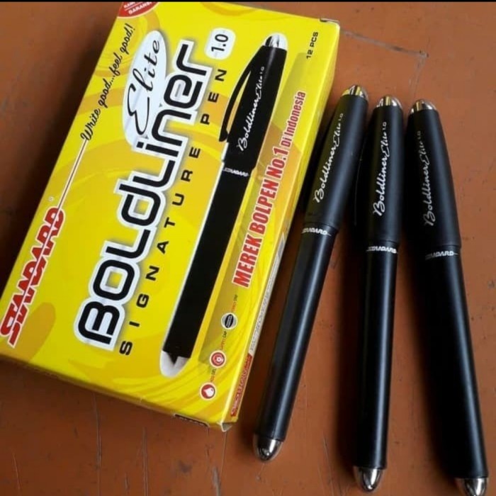 

Kualitas No1 Pulpen Standard Boldliner Elite 1,0Mm Hitam/Biru Signature Pen