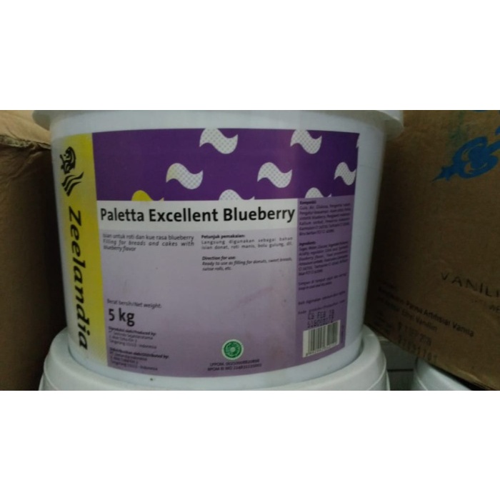 

Selai Paletta Excellent Blueberry - Zeelandia 5kg Gosend Only!!