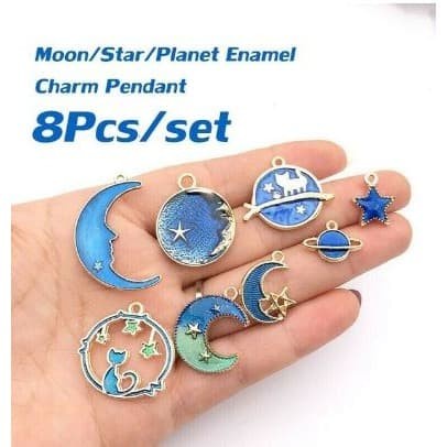 

Terlaris Moon Star Planet Enamel - Charm Bulan Bintang Planet (8pcs) SALE
